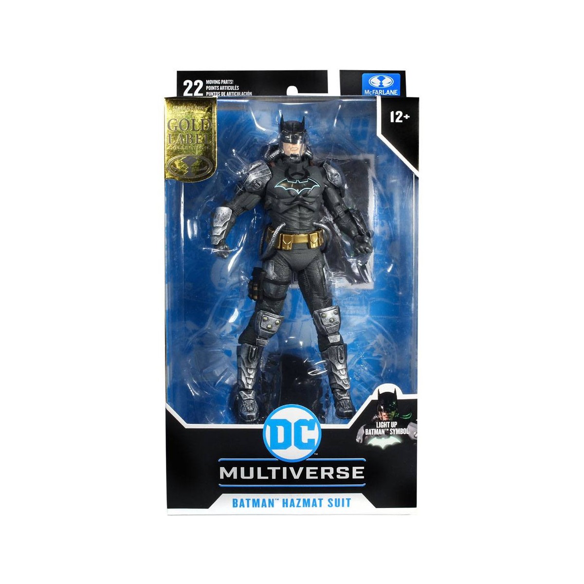 Mc Farlane - DC Multiverse - Batman Hazmat Suit Gold Label Light Up Batman Symbol - 1/12