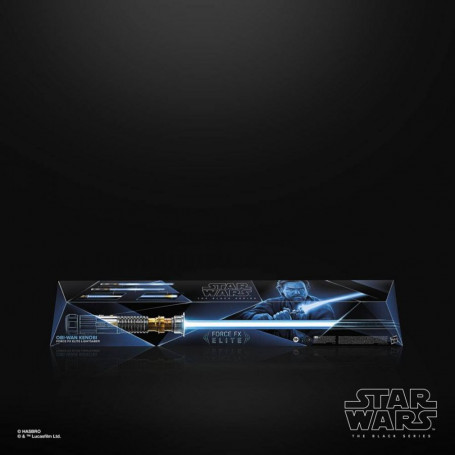 Hasbro - Sable láser Force Fx de Obi-Wan Kenobi - Réplica de la serie negra Elite