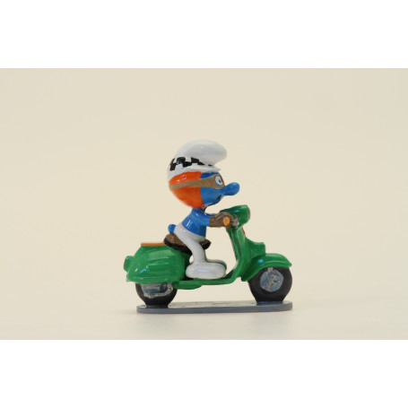 Pixi Origine - Normas de tráfico, Pitufo verde en patinete - Los Pitufos