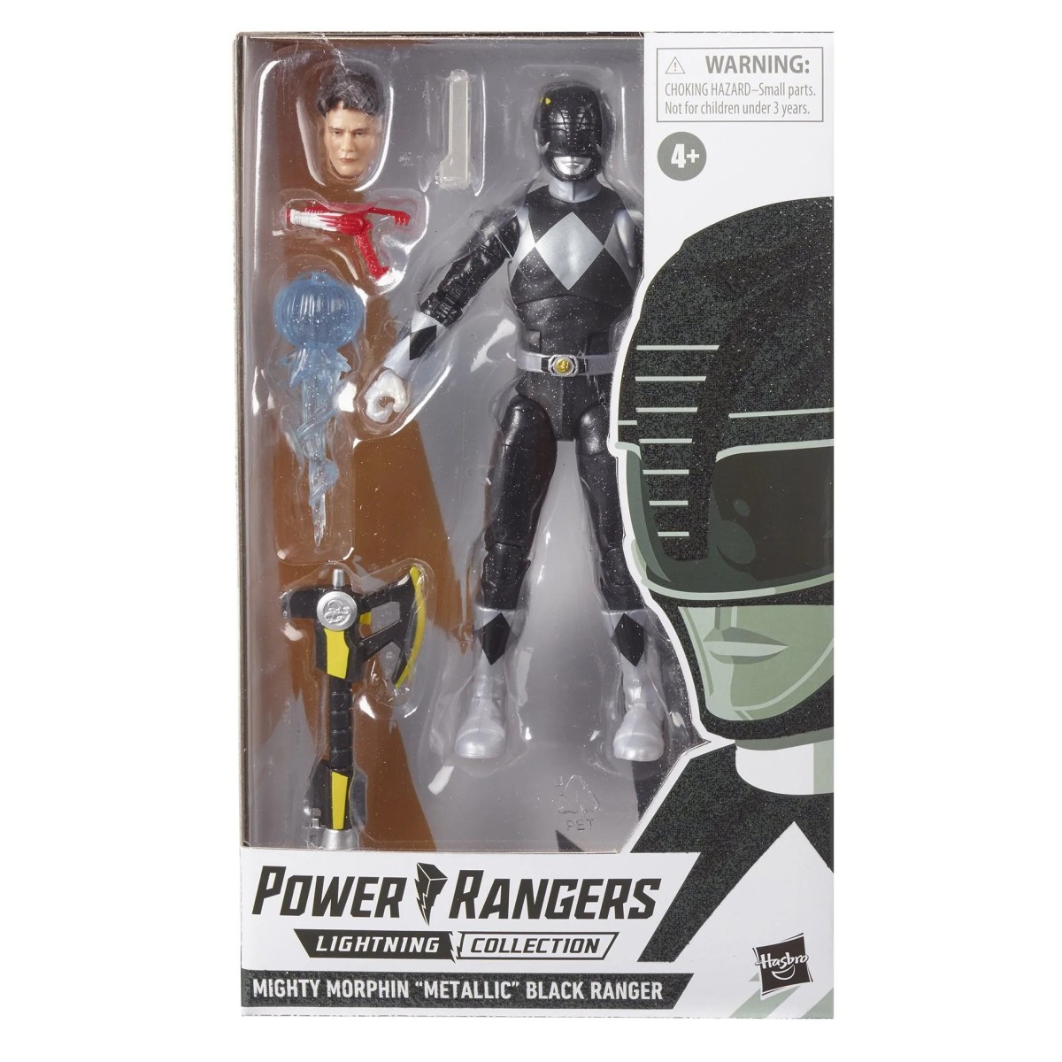 Hasbro - Lightning Collection - Ranger negro metálico - Mighty Morphin Power Rangers