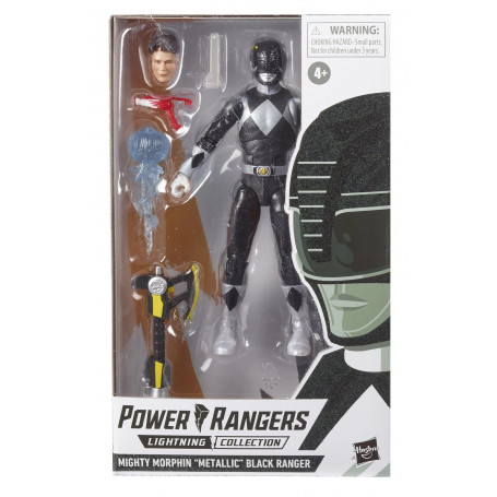 Hasbro - Lightning Collection - Ranger negro metálico - Mighty Morphin Power Rangers