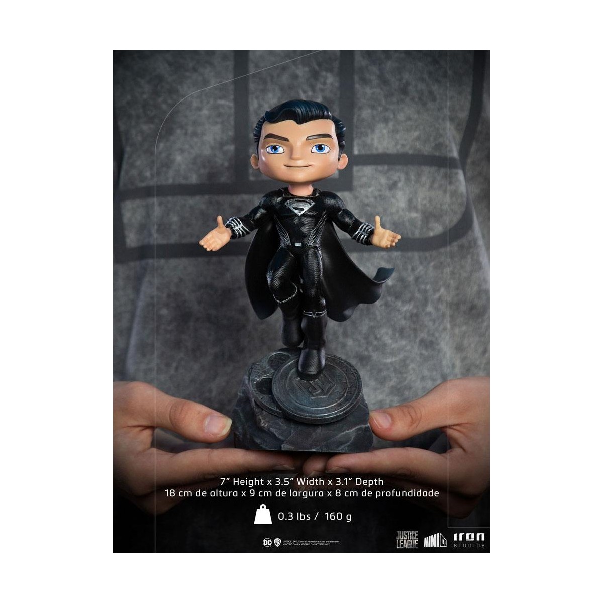 Iron Studios - Liga de la Justicia Deluxe Superman Negro - Mini Co.