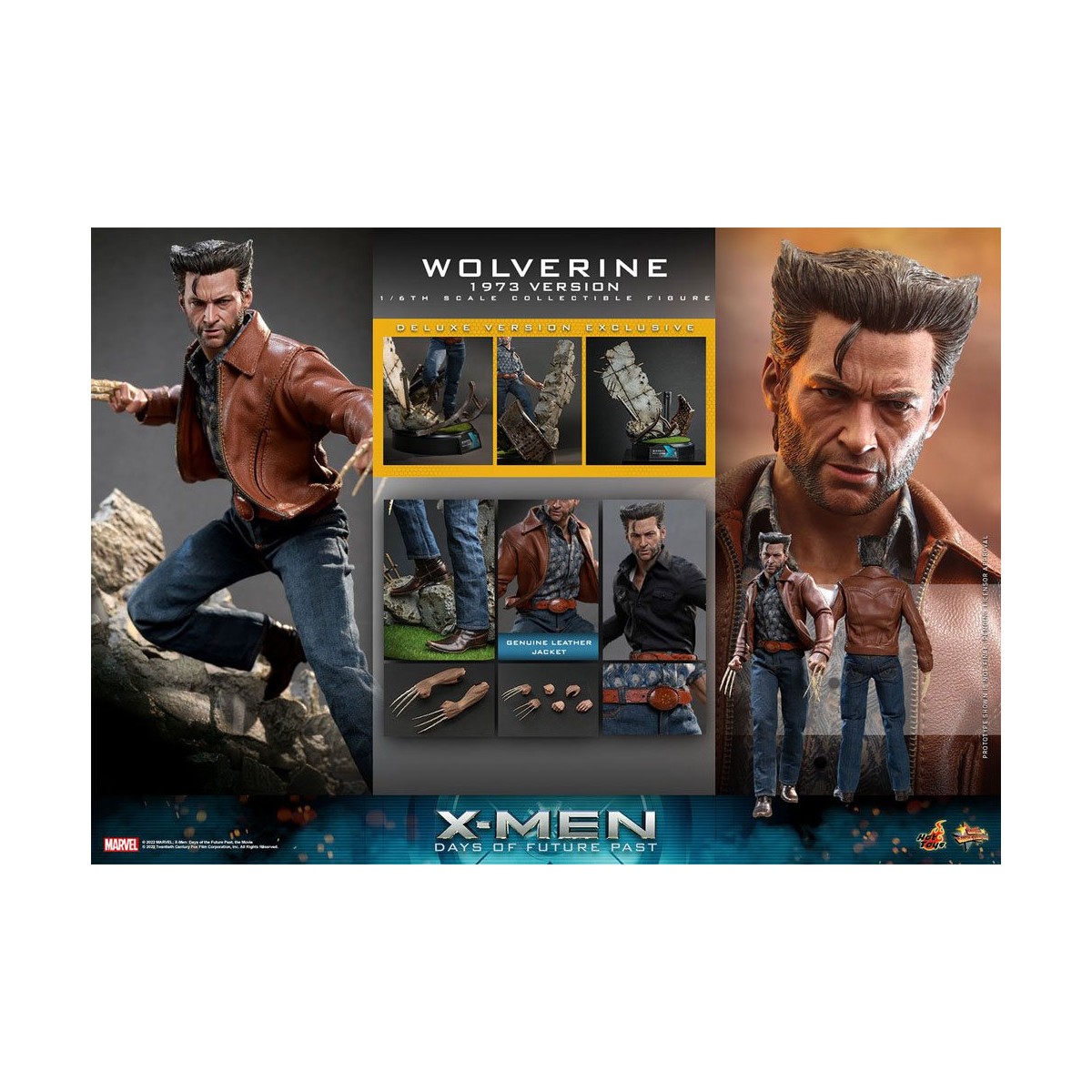 Hot Toys - Wolverine (versión 1973) Deluxe Version - X-Men Days of Future Past Movie Masterpiece 1/6