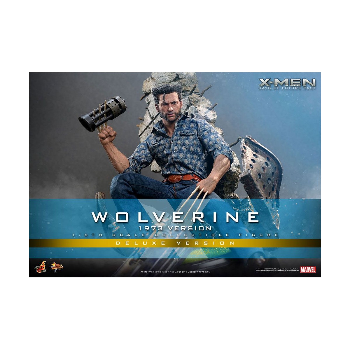 Hot Toys - Wolverine (versión 1973) Deluxe Version - X-Men Days of Future Past Movie Masterpiece 1/6