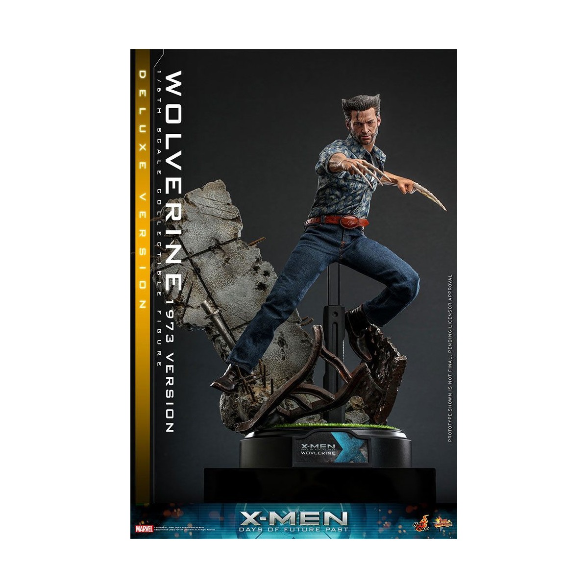 Hot Toys - Wolverine (versión 1973) Deluxe Version - X-Men Days of Future Past Movie Masterpiece 1/6
