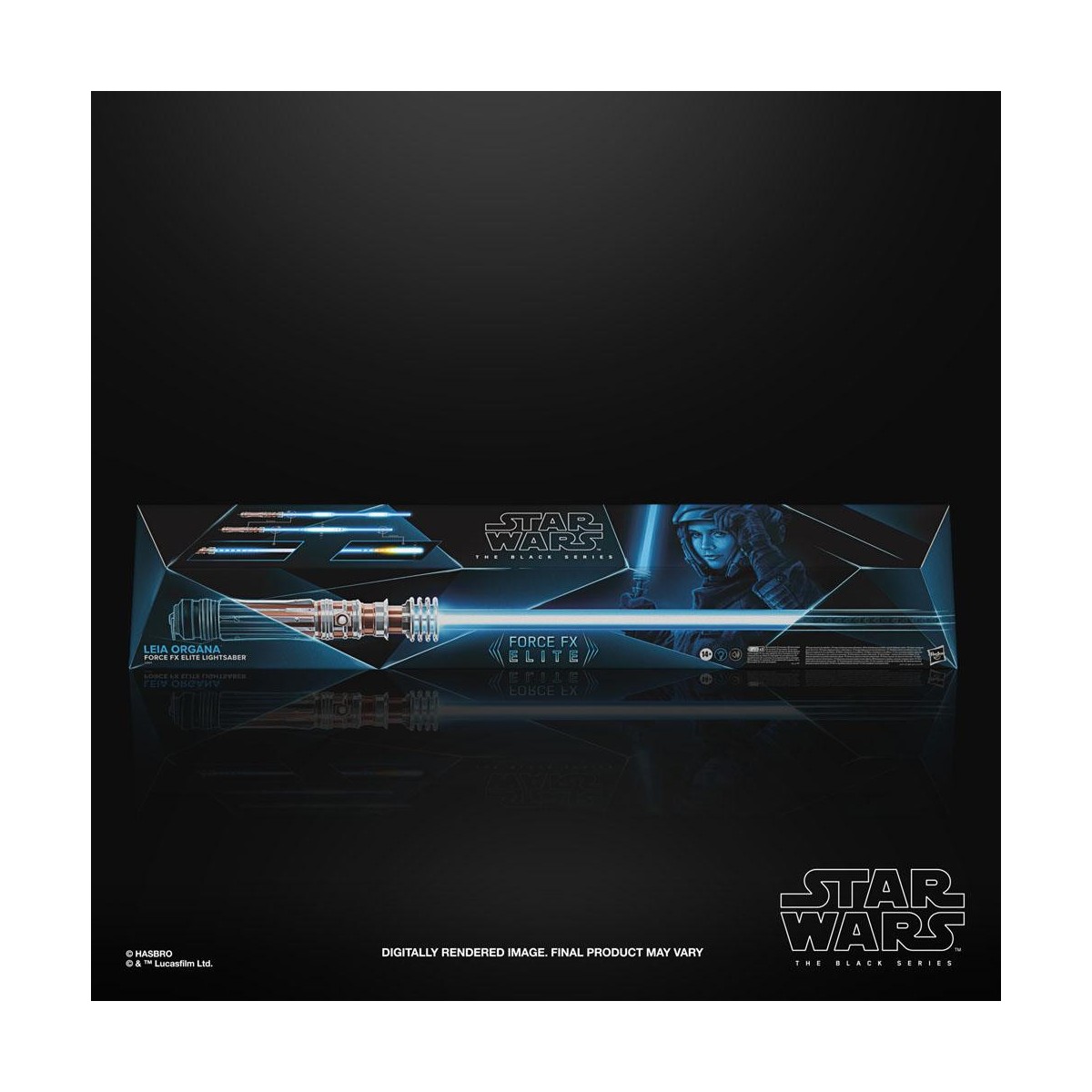 Hasbro - Sable láser Leia Organa Force Fx - Réplica de la serie negra Elite