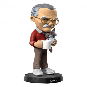 Iron Studios - Figura de acción de Stan Lee con el gato Gruñón - Mini Co.
