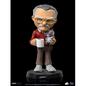 Iron Studios - Figura de acción de Stan Lee con el gato Gruñón - Mini Co.