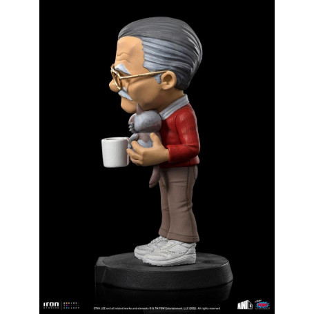 Iron Studios - Figura de acción de Stan Lee con el gato Gruñón - Mini Co.