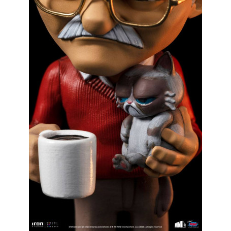 Iron Studios - Figura de acción de Stan Lee con el gato Gruñón - Mini Co.