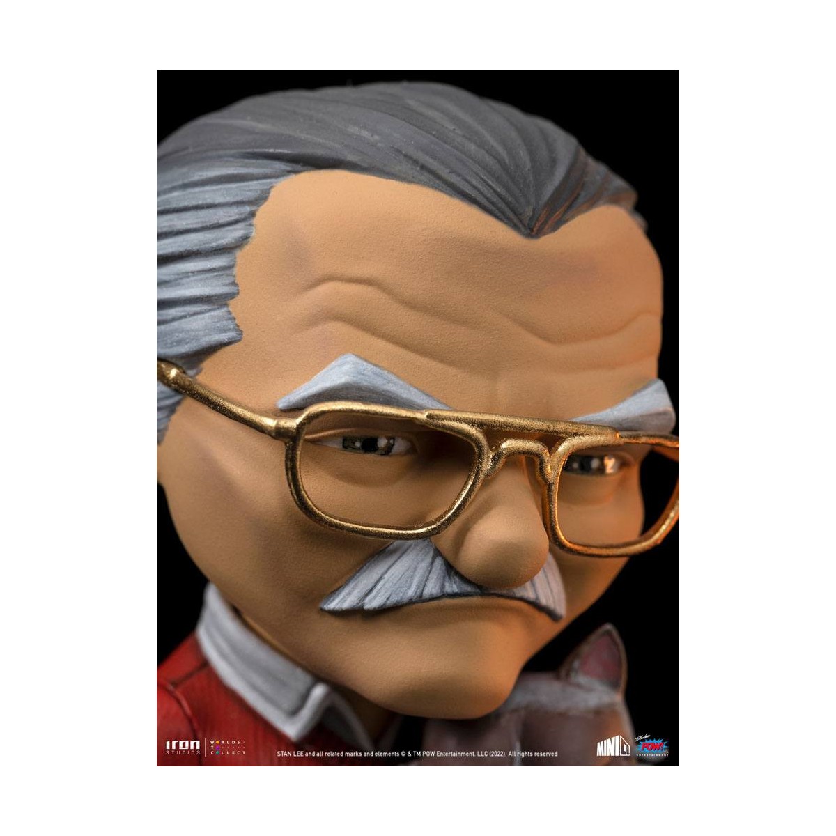 Iron Studios - Figura de acción de Stan Lee con el gato Gruñón - Mini Co.