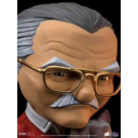 Iron Studios - Figura de acción de Stan Lee con el gato Gruñón - Mini Co.