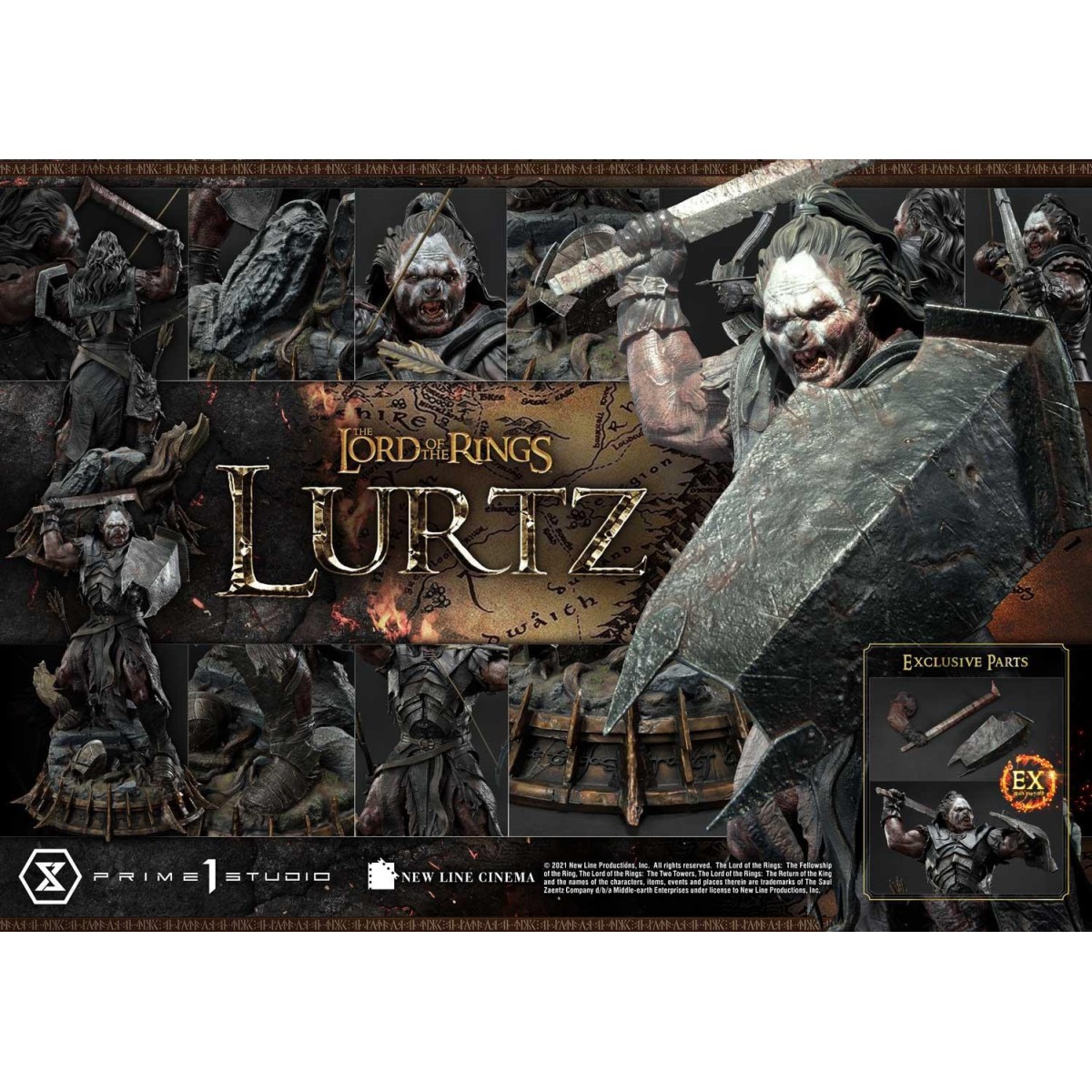 Prime 1 Studio - Lurtz Ex versión 1/4 - LOTR - El Señor de los Anillos
