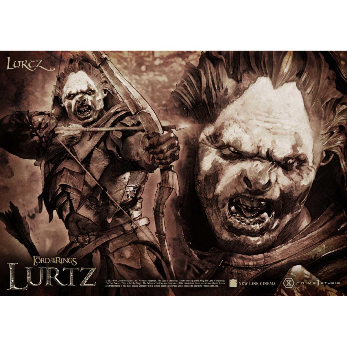 Prime 1 Studio - Lurtz Ex versión 1/4 - LOTR - El Señor de los Anillos