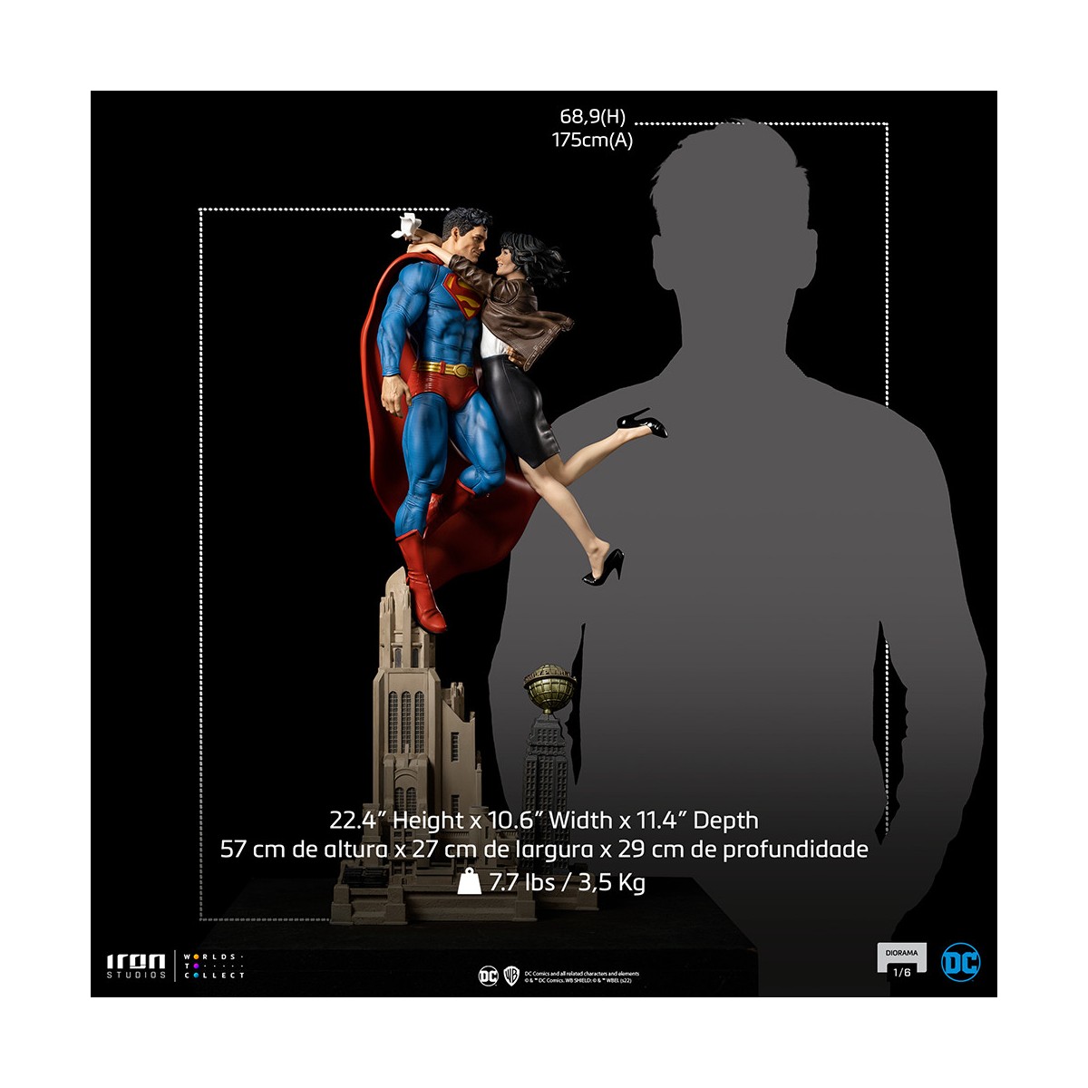 Iron Studios - Diorama de Superman y Loic Lane 1/6