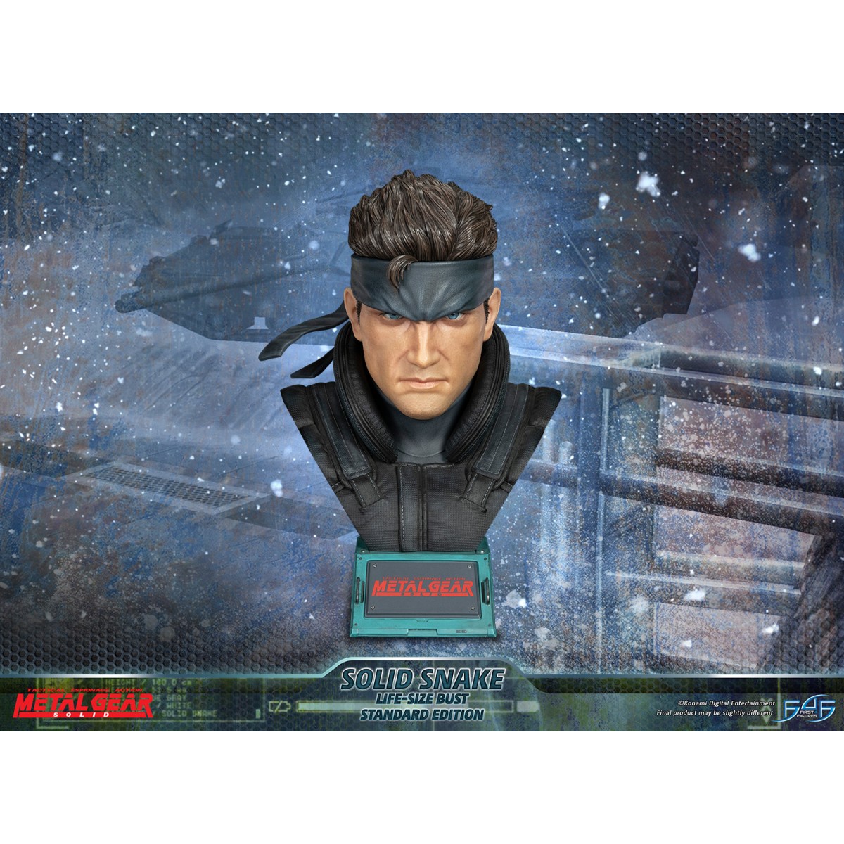 Metal Gear Solid - Busto de Solid Snake a tamaño real - Primeras 4 figuras
