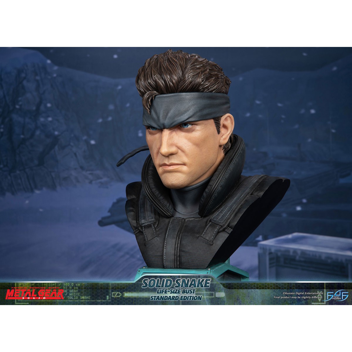 Metal Gear Solid - Busto de Solid Snake a tamaño real - Primeras 4 figuras