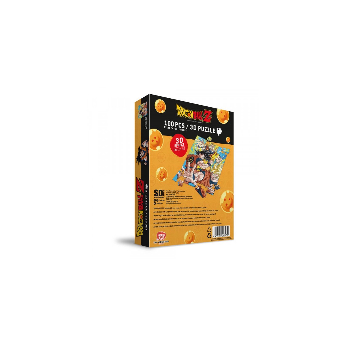SD Toys - Puzzle Dragon Ball Z - Goku Saiyan - 100 piezas