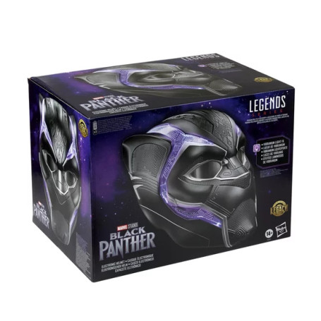 Hasbro - Réplica de Casco de Pantera Negra 1/1 - Casco Electrónico Marvel Legends