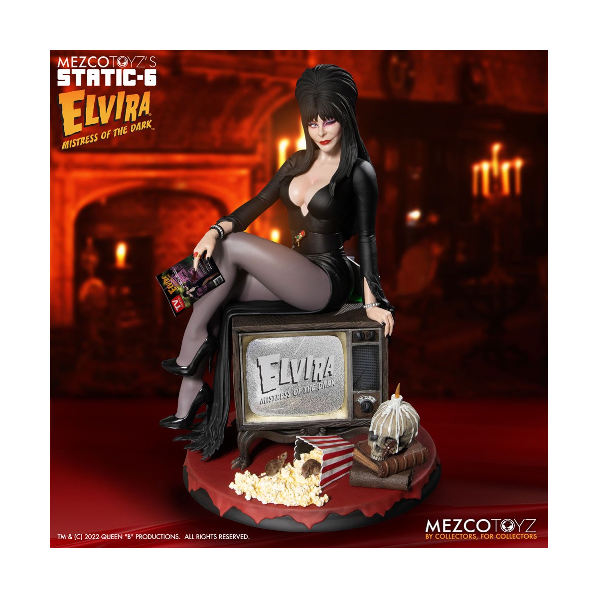 Mezco - Static 6 - Elvira señora de las tinieblas estatua 1/6