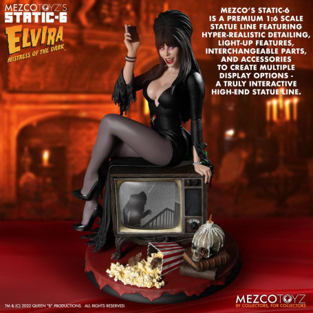 Mezco - Static 6 - Elvira señora de las tinieblas estatua 1/6