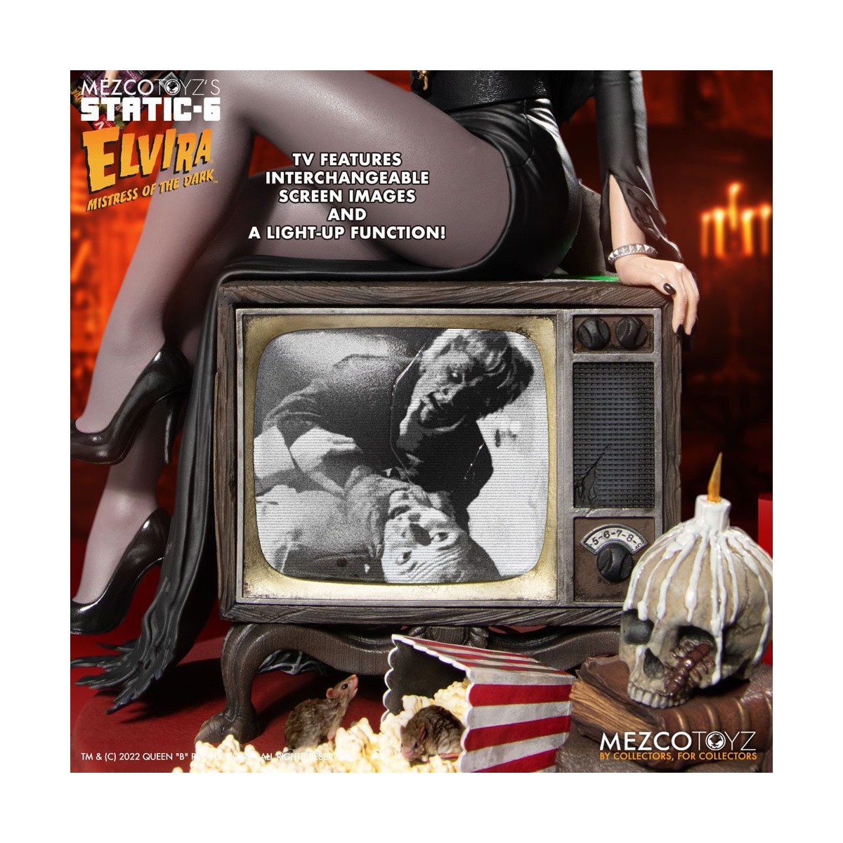 Mezco - Static 6 - Elvira señora de las tinieblas estatua 1/6