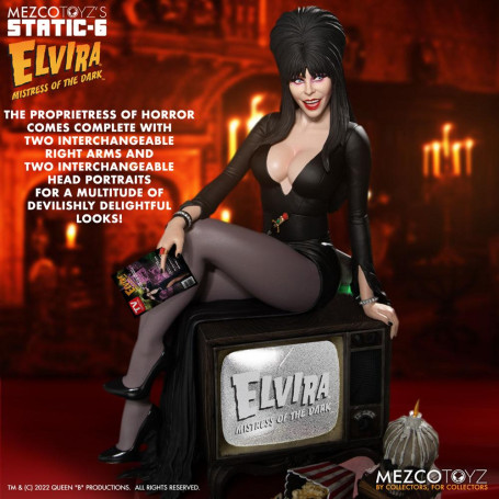 Mezco - Static 6 - Elvira señora de las tinieblas estatua 1/6