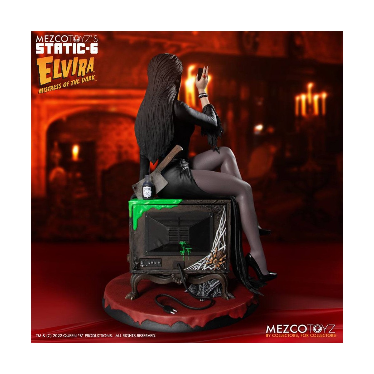 Mezco - Static 6 - Elvira señora de las tinieblas estatua 1/6