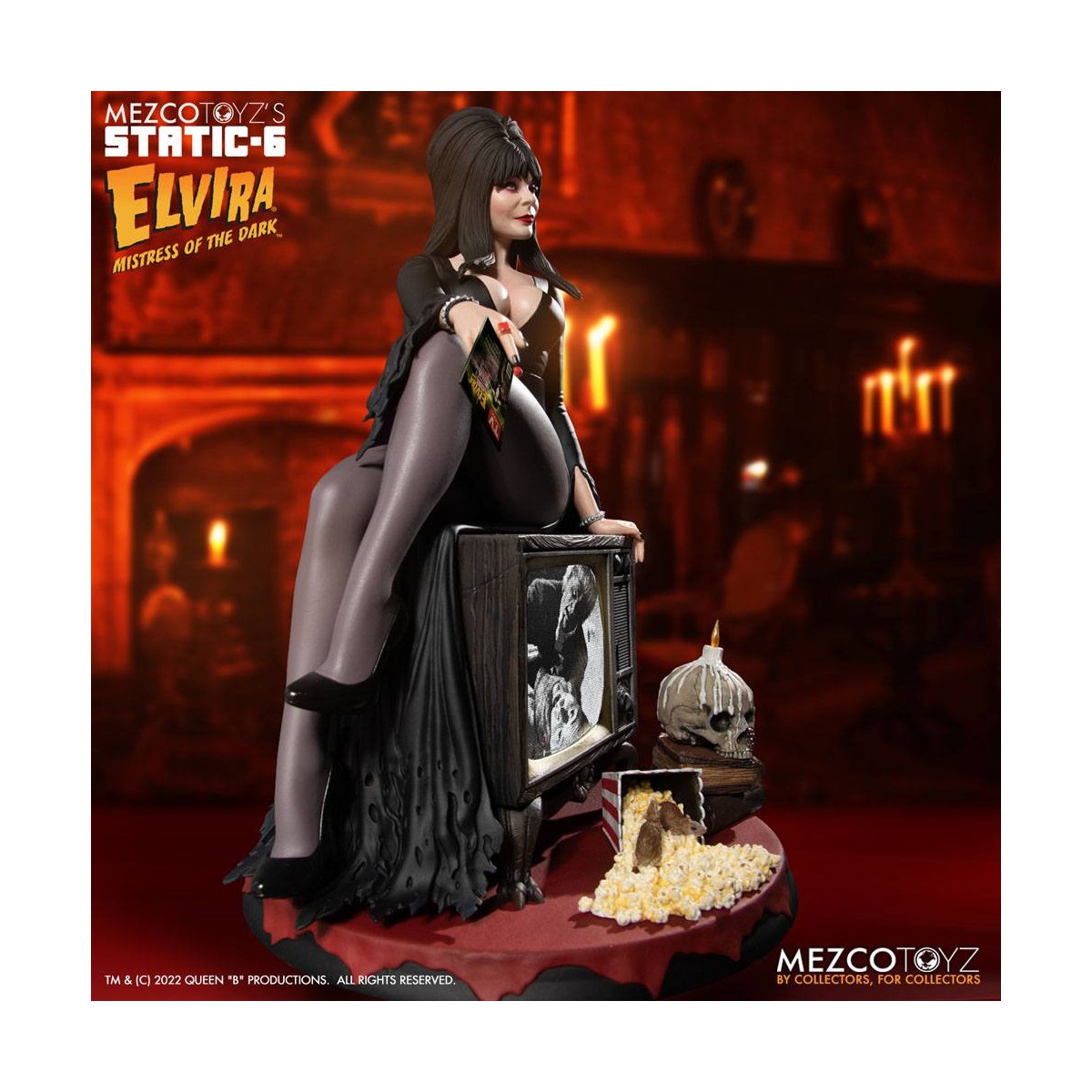 Mezco - Static 6 - Elvira señora de las tinieblas estatua 1/6