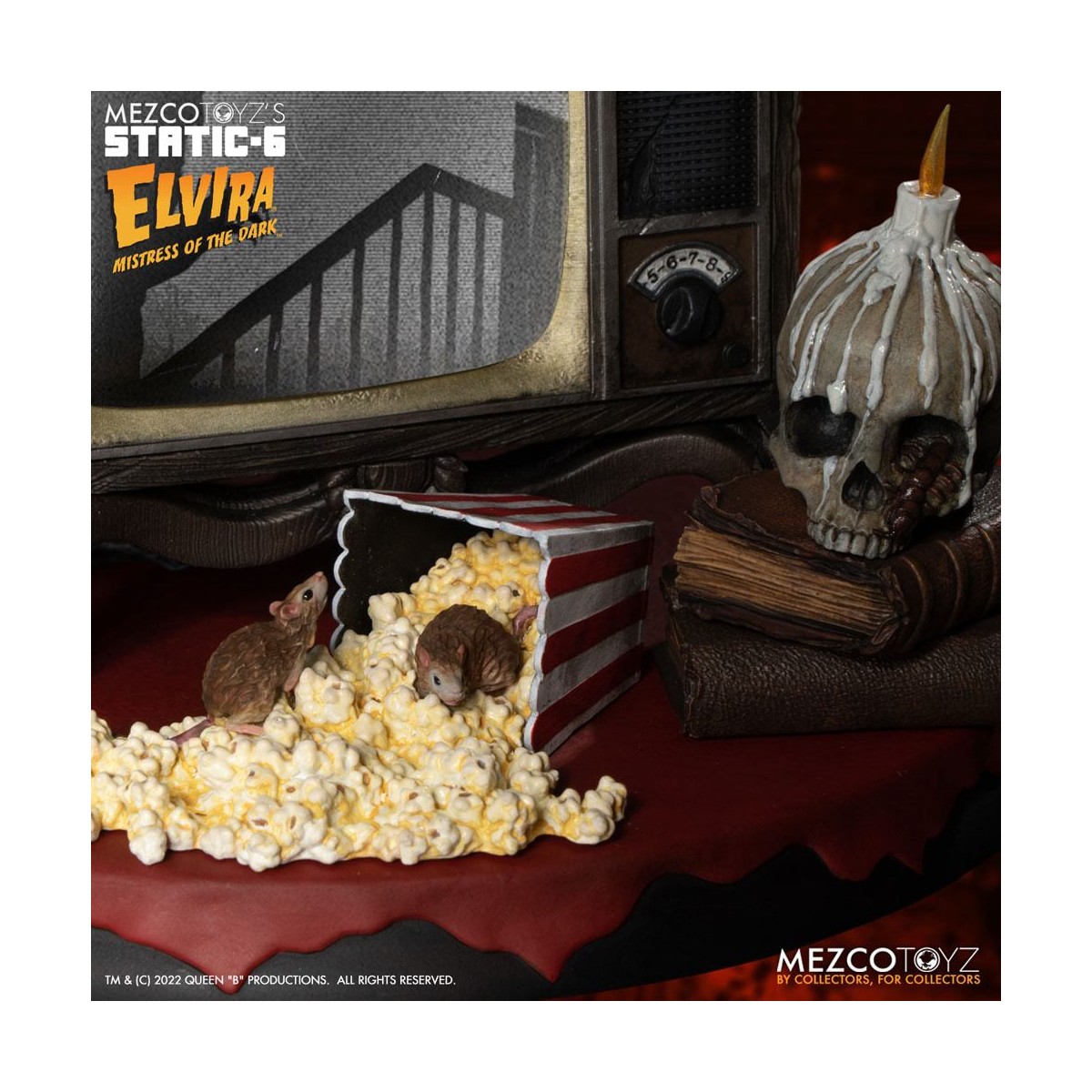 Mezco - Static 6 - Elvira señora de las tinieblas estatua 1/6