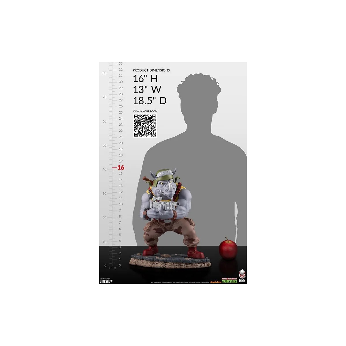 Premium Collectibles Studio PCS - Estatua Rocksteady 1/4 - Teenage Mutant Ninja Turtles TMNT