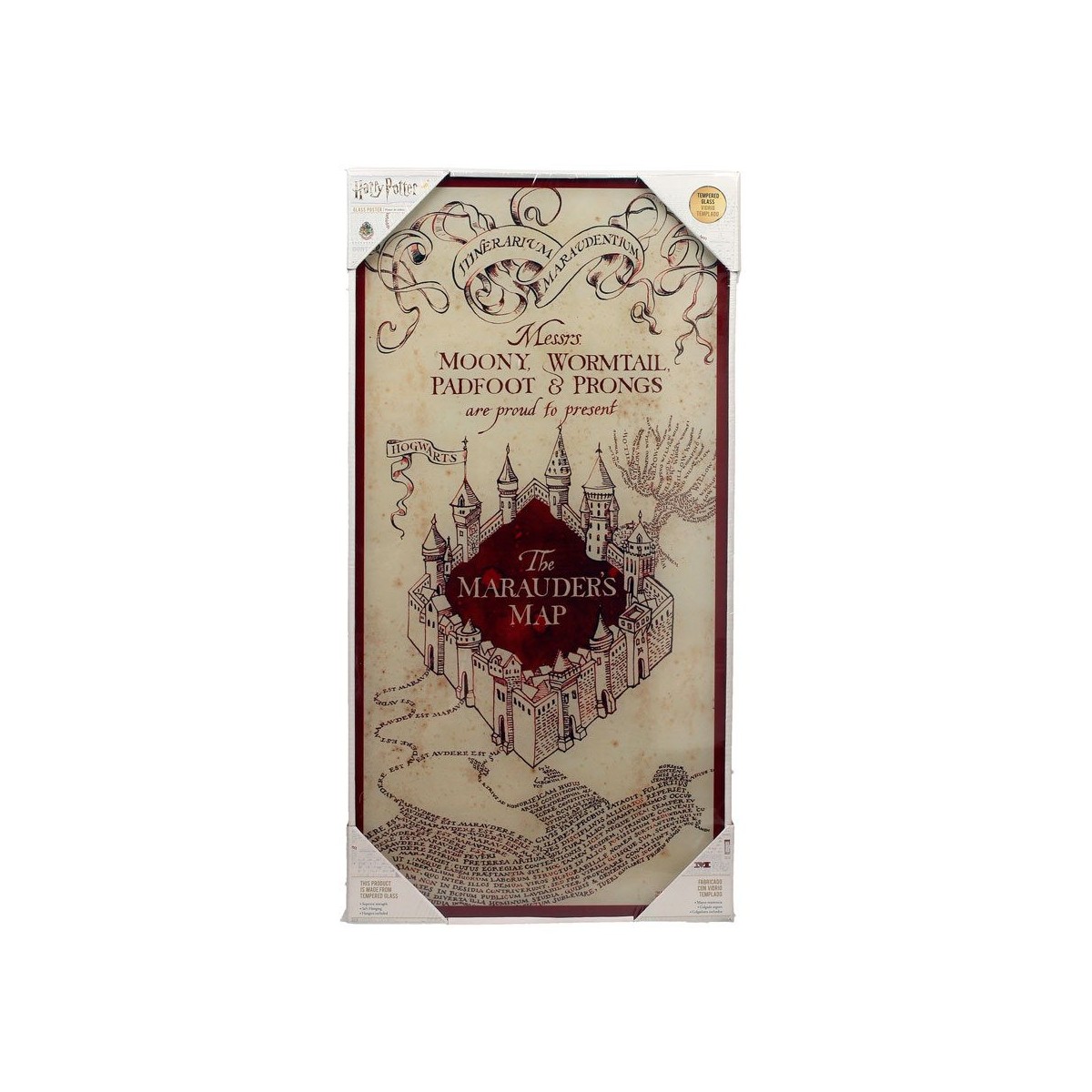 SD Toys - Póster de cristal de Harry Potter "Mapa del merodeador