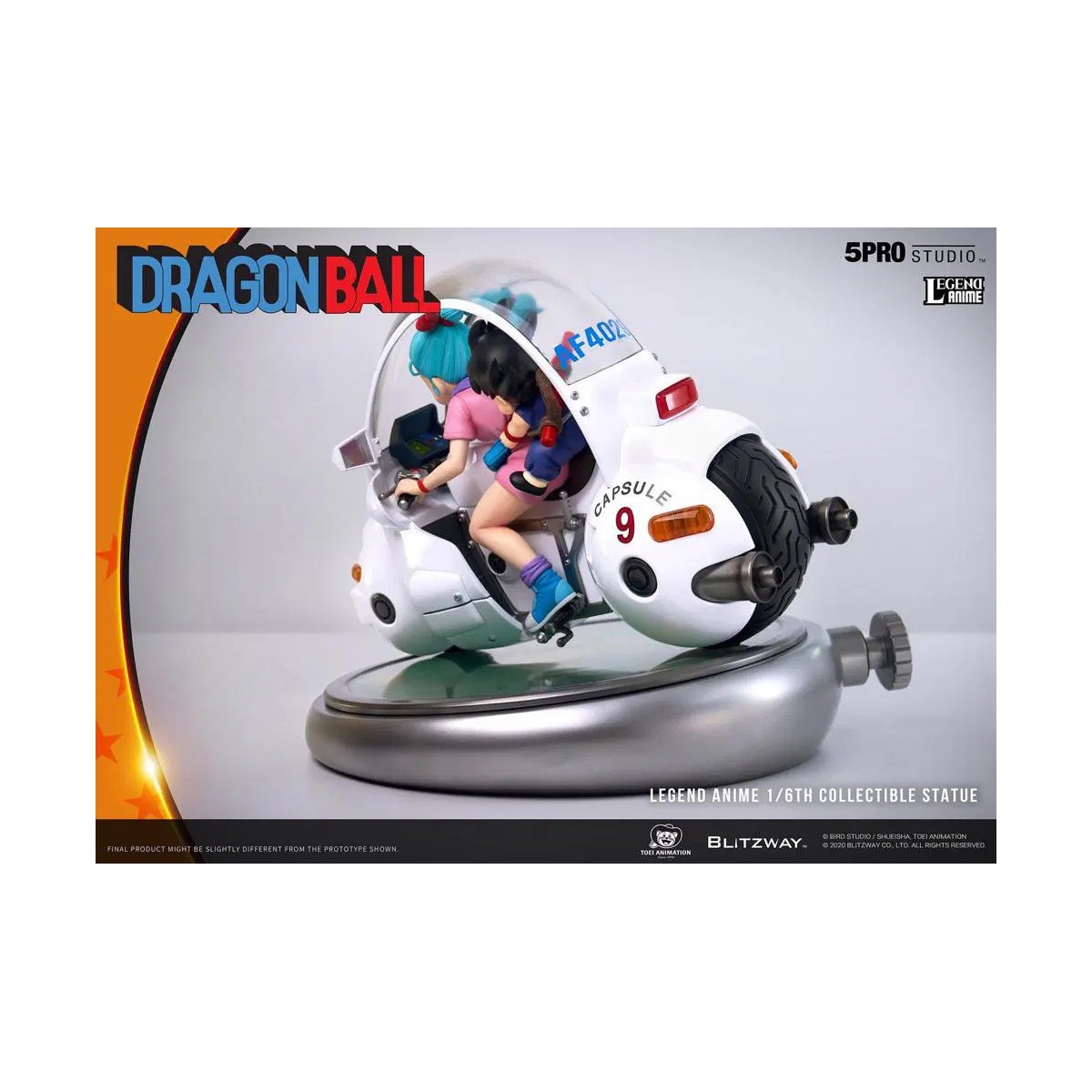 Blitzway X 5Pro Studio - Estatua de la bicicleta Dragon Ball Bulma's Capsule No.9 1/6