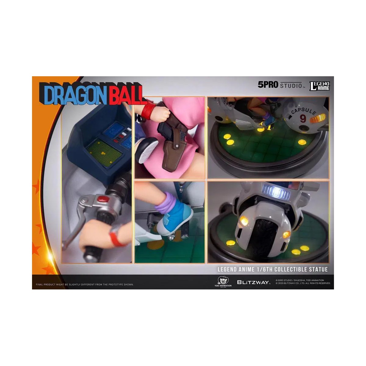 Blitzway X 5Pro Studio - Estatua de la bicicleta Dragon Ball Bulma's Capsule No.9 1/6