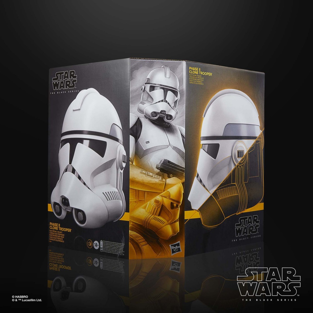 Hasbro - Casco Electrónico Premium Clone Trooper Fase II - Star Wars Black Series