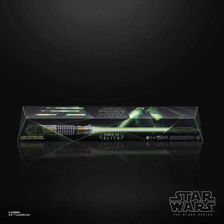 Hasbro - Sable de luz Force Fx de Luke Skywalker - Réplica de la serie negra Elite