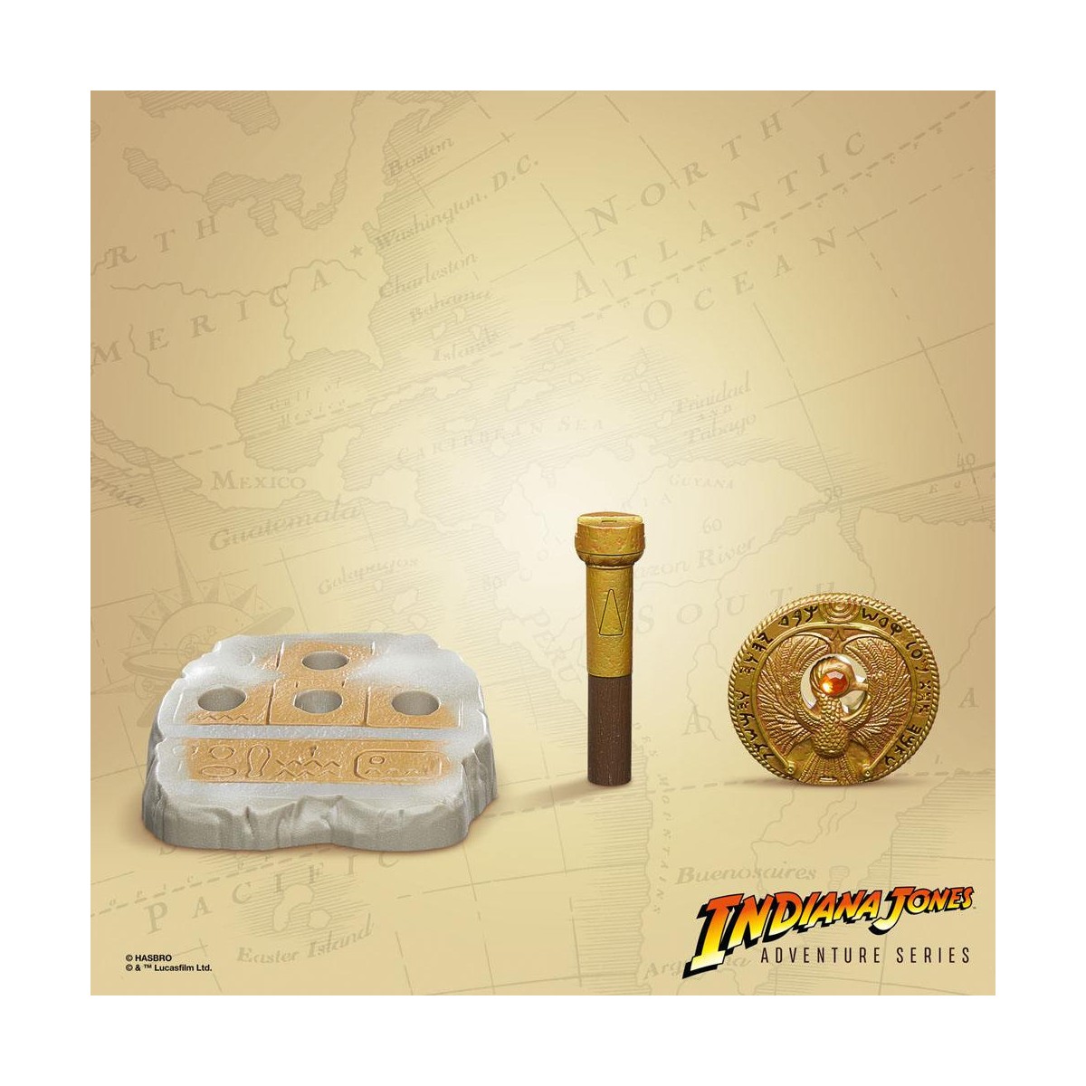 Hasbro - Medallón del Cetro de Ra - Serie Aventuras de Indiana Jones: Los Cazadores del Arca Perdida Réplica 1/1