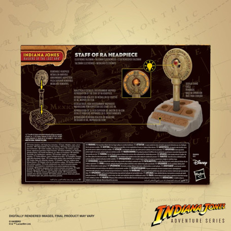Hasbro - Medallón del Cetro de Ra - Serie Aventuras de Indiana Jones: Los Cazadores del Arca Perdida Réplica 1/1