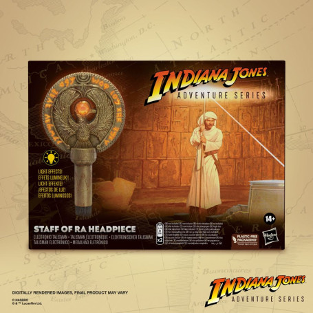 Hasbro - Medallón del Cetro de Ra - Serie Aventuras de Indiana Jones: Los Cazadores del Arca Perdida Réplica 1/1