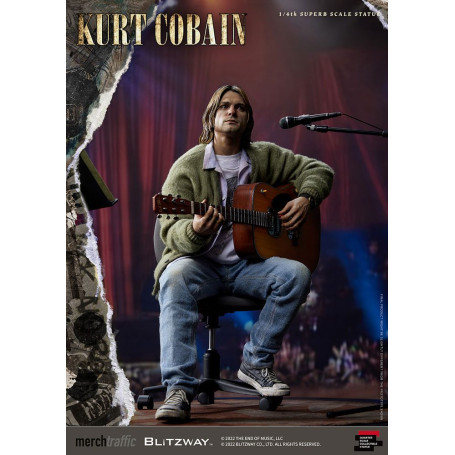 Prime 1 Studio/Blitzway - Estatuilla de Kurt Cobain a escala 1/4 Unplugged