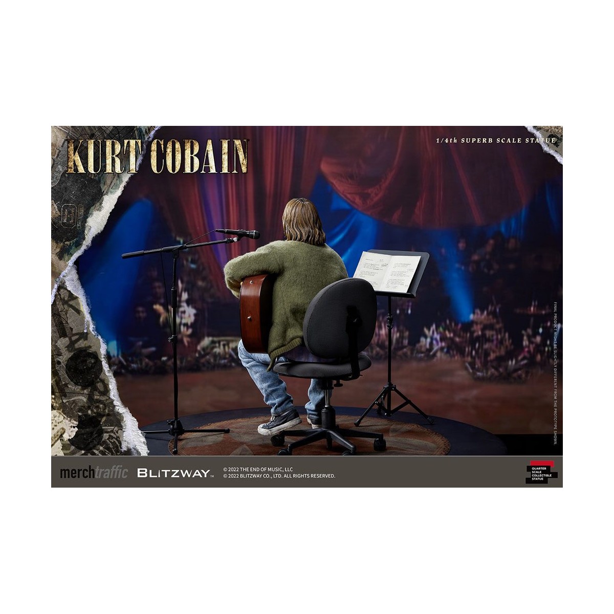 Prime 1 Studio/Blitzway - Estatuilla de Kurt Cobain a escala 1/4 Unplugged