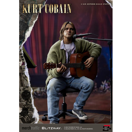 Prime 1 Studio/Blitzway - Estatuilla de Kurt Cobain a escala 1/4 Unplugged