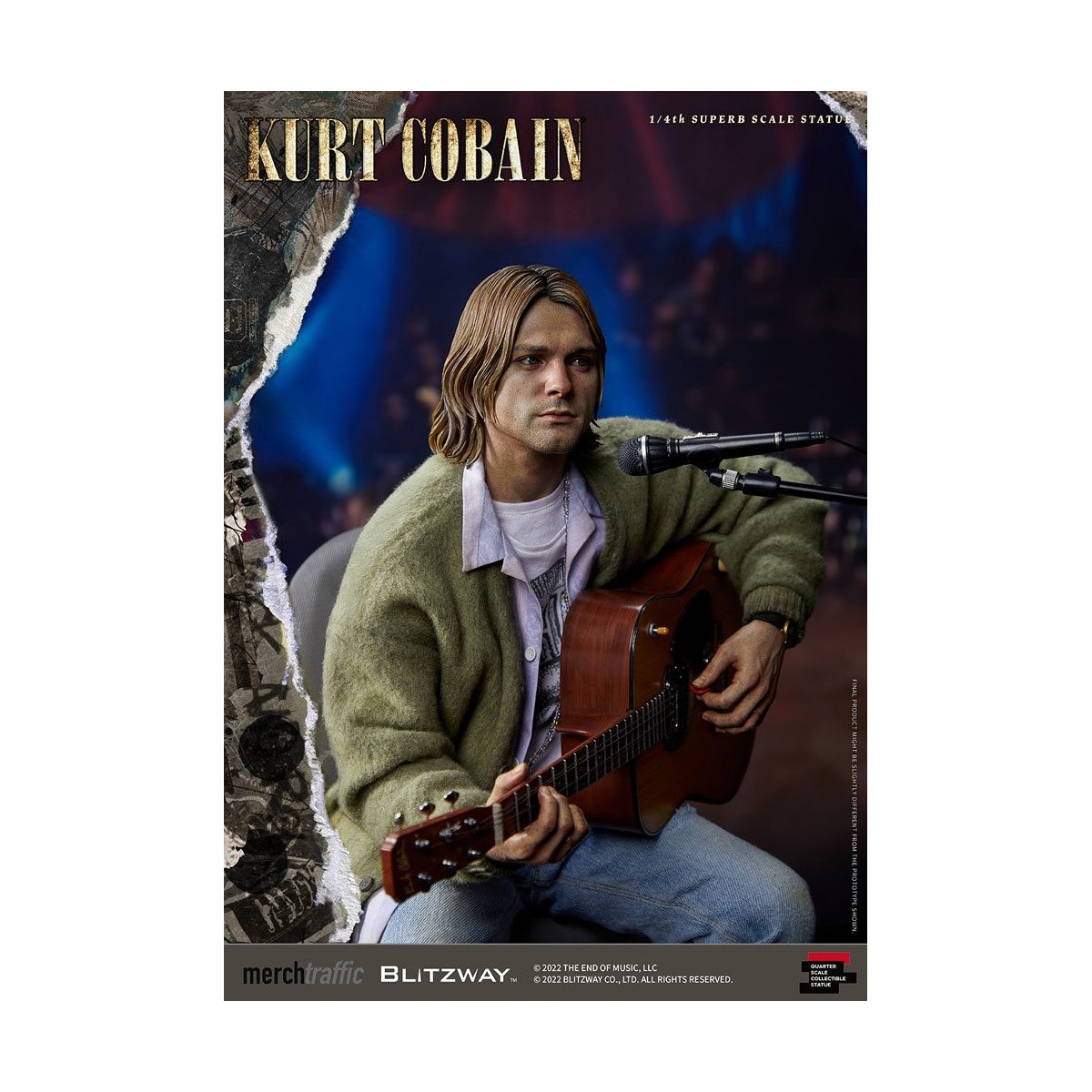 Prime 1 Studio/Blitzway - Estatuilla de Kurt Cobain a escala 1/4 Unplugged