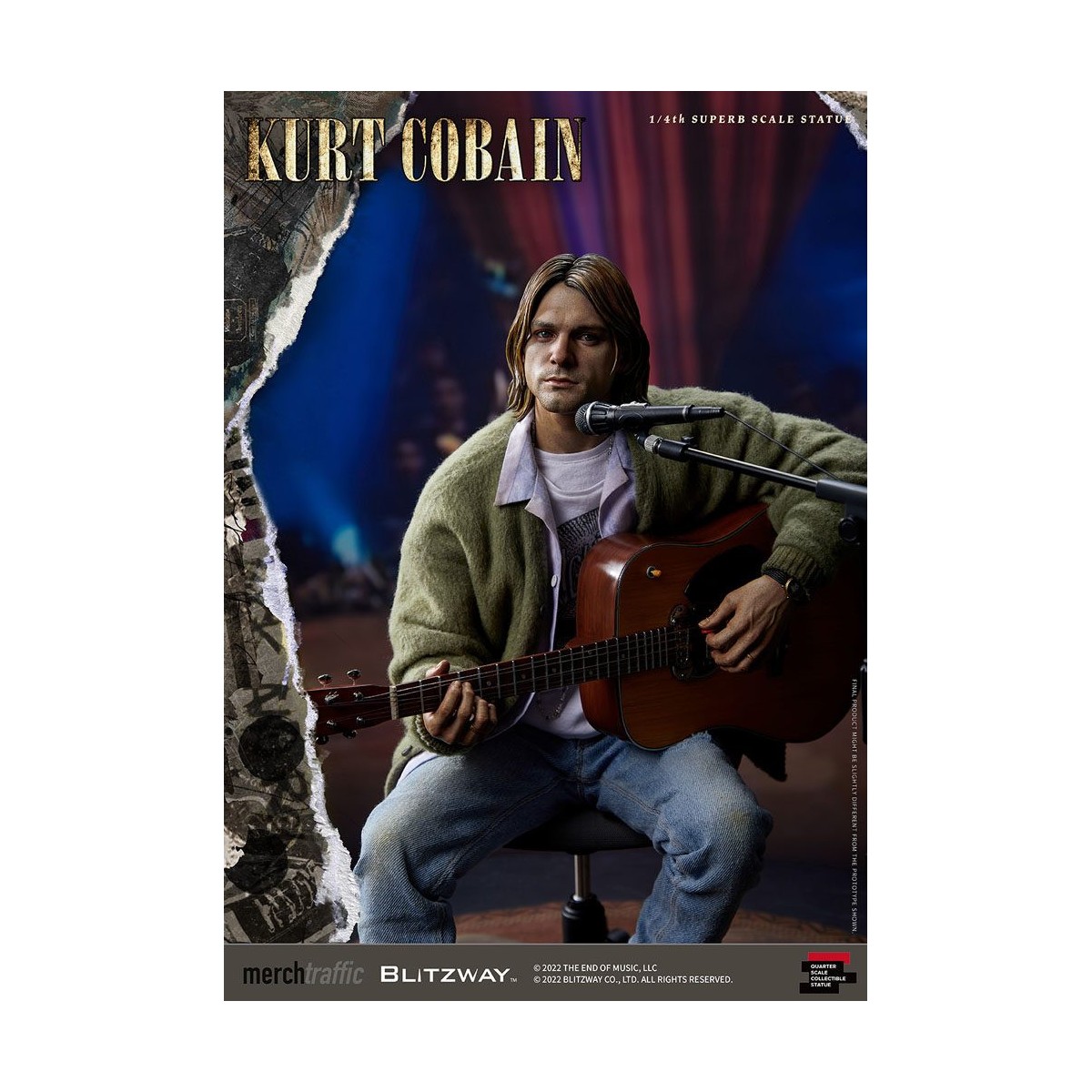 Prime 1 Studio/Blitzway - Estatuilla de Kurt Cobain a escala 1/4 Unplugged