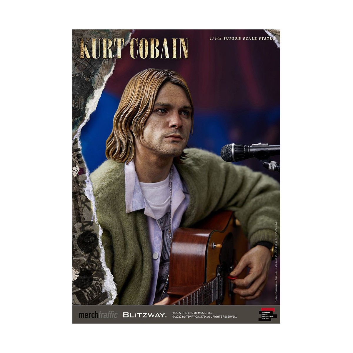 Prime 1 Studio/Blitzway - Estatuilla de Kurt Cobain a escala 1/4 Unplugged