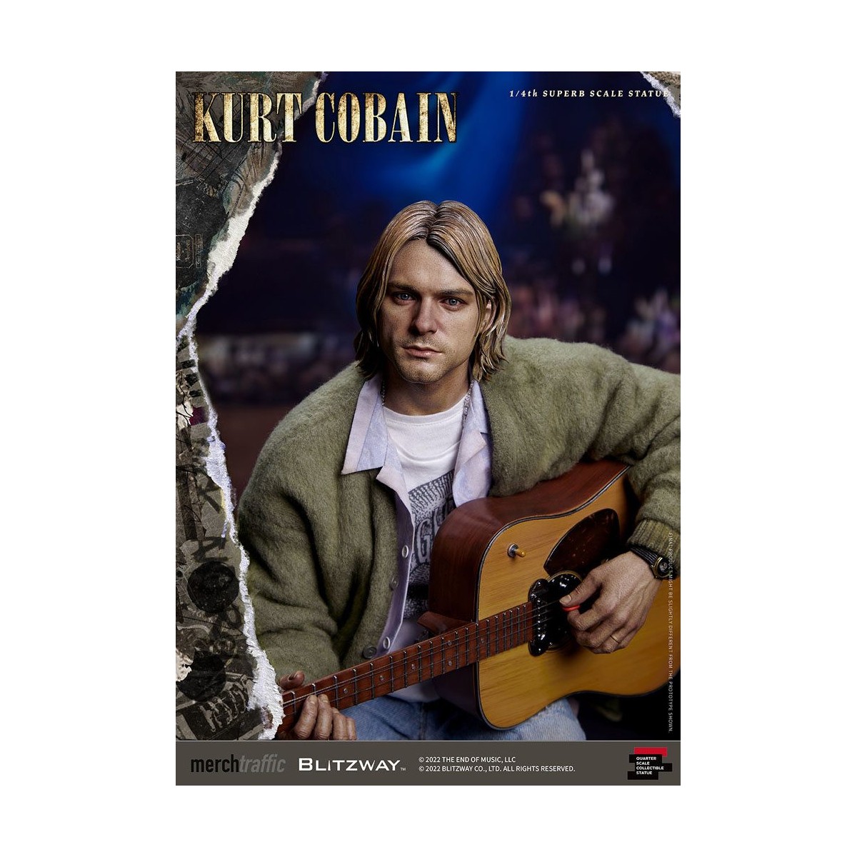 Prime 1 Studio/Blitzway - Estatuilla de Kurt Cobain a escala 1/4 Unplugged