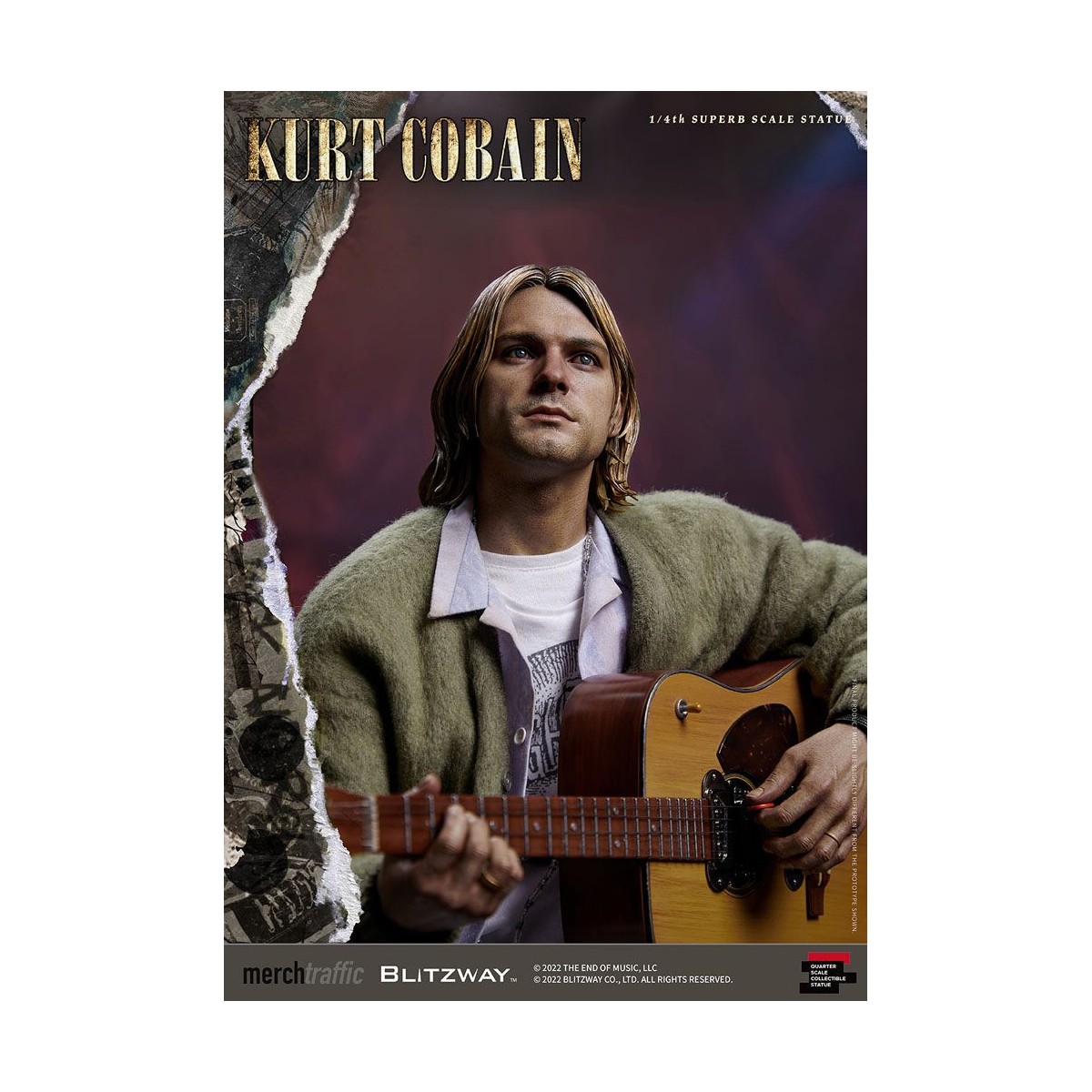 Prime 1 Studio/Blitzway - Estatuilla de Kurt Cobain a escala 1/4 Unplugged