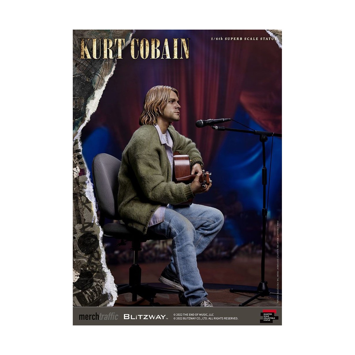 Prime 1 Studio/Blitzway - Estatuilla de Kurt Cobain a escala 1/4 Unplugged