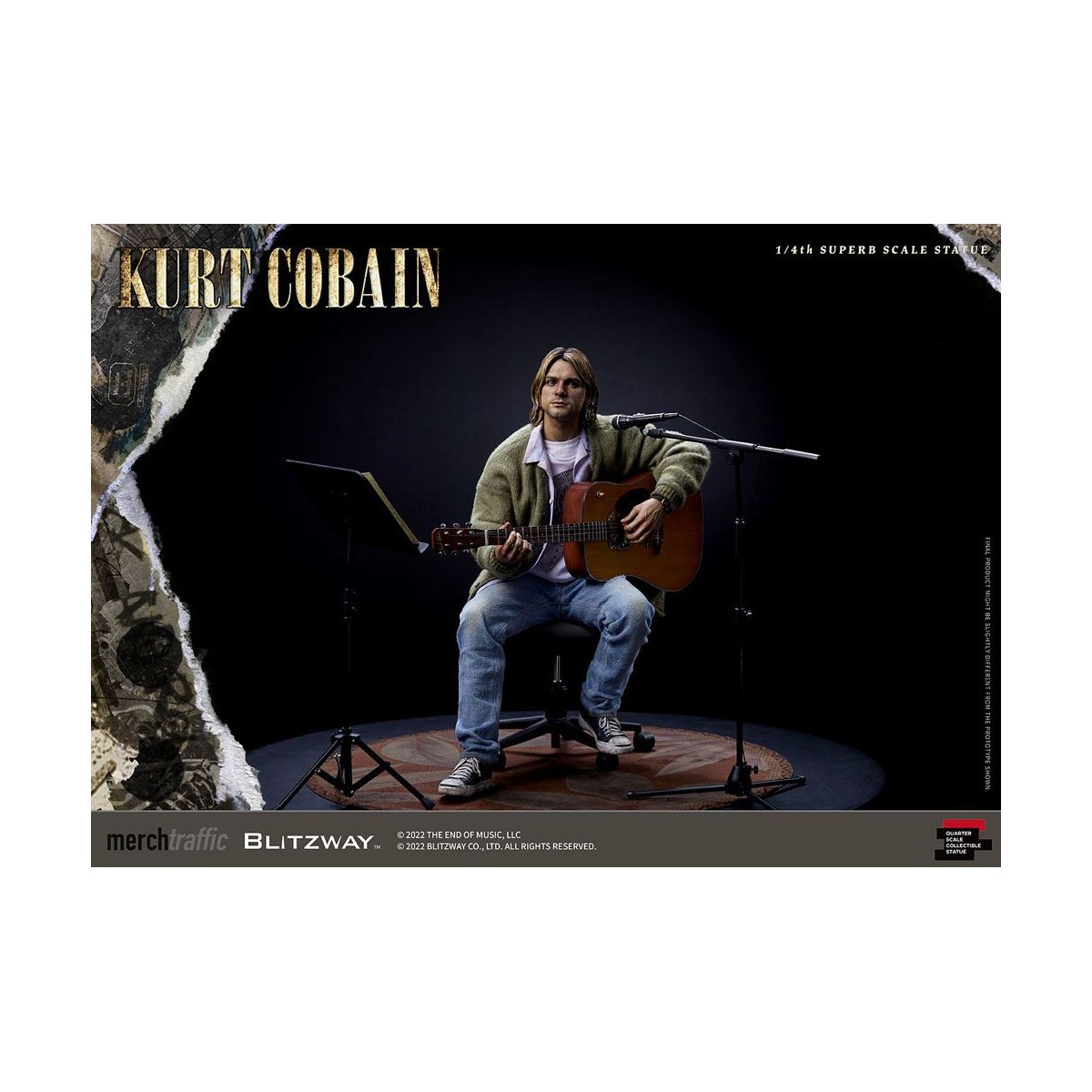 Prime 1 Studio/Blitzway - Estatuilla de Kurt Cobain a escala 1/4 Unplugged