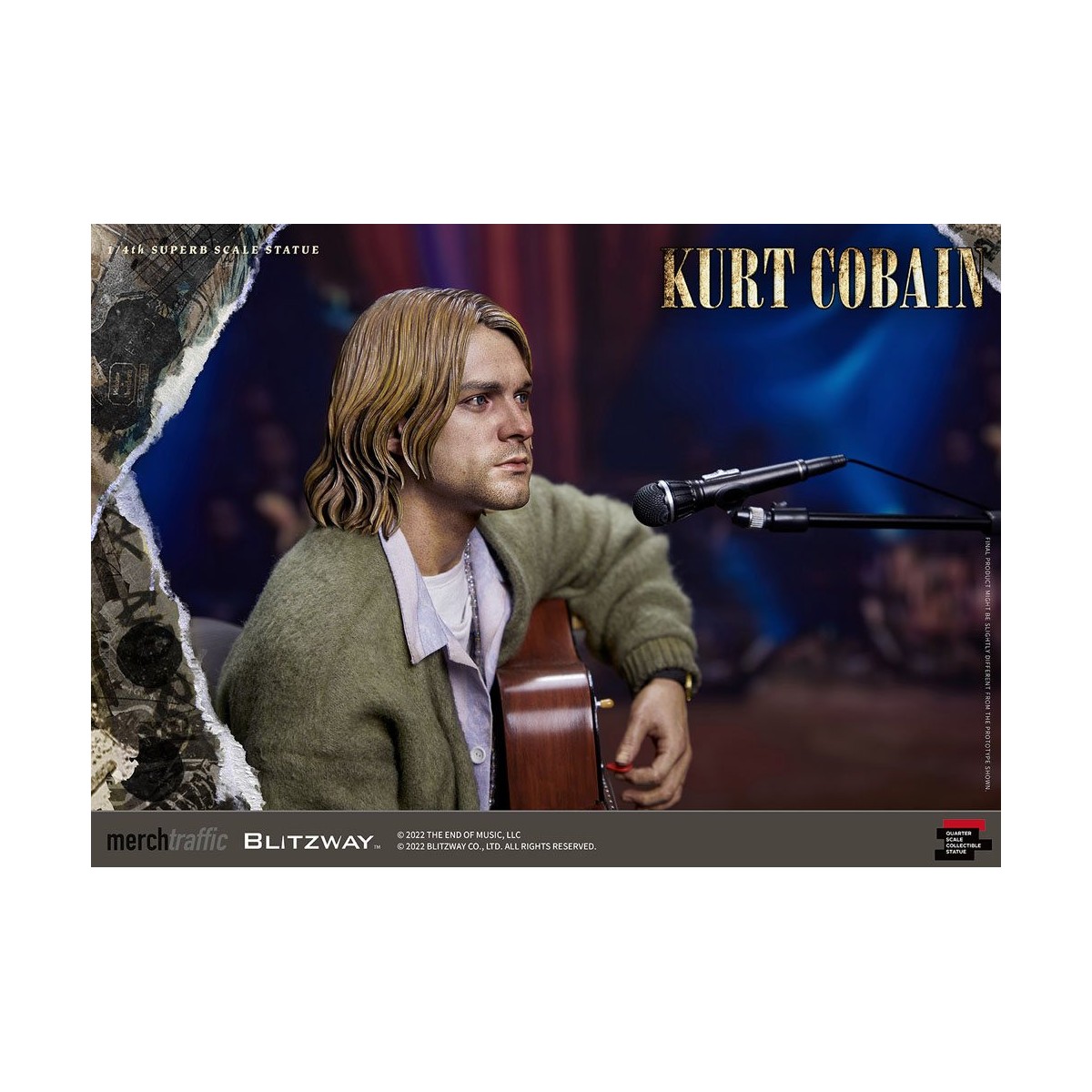 Prime 1 Studio/Blitzway - Estatuilla de Kurt Cobain a escala 1/4 Unplugged